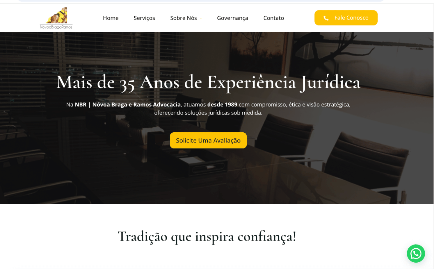 Site da NBR Advocacia