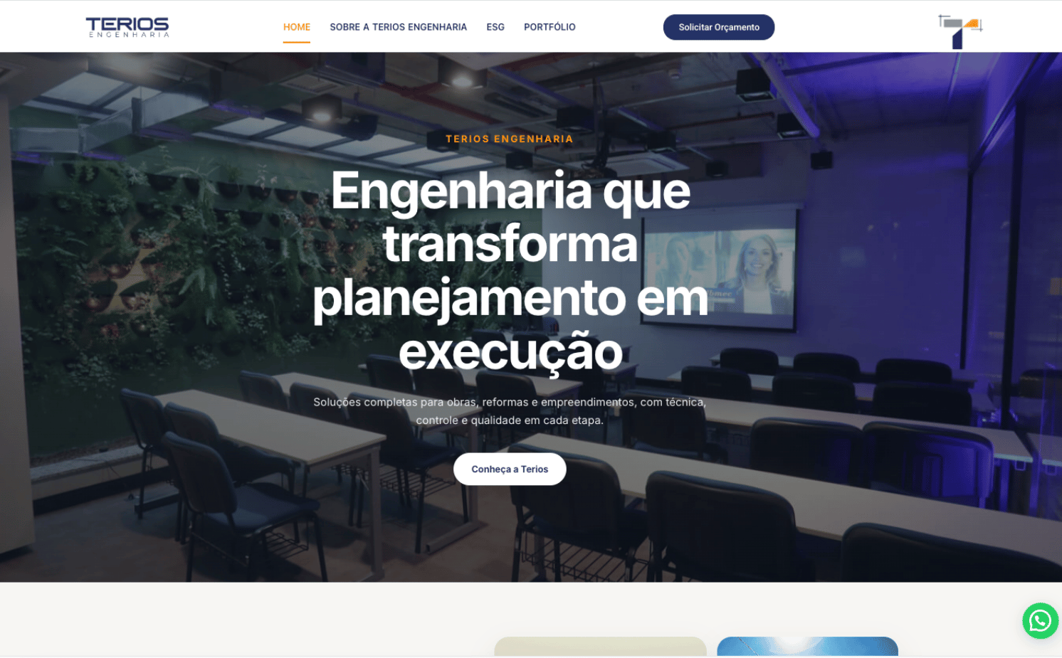 Site da Terios Engenharia