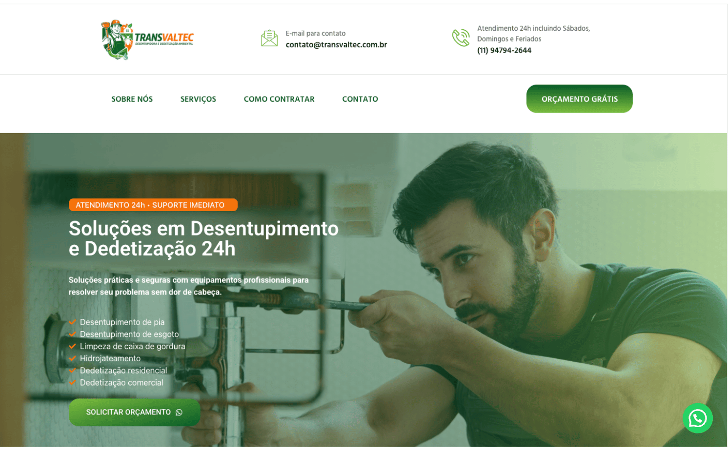 Site da Transvaltec
